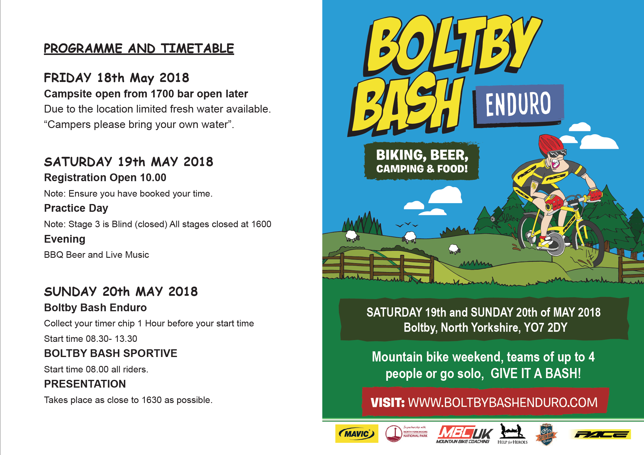 2018 programme
